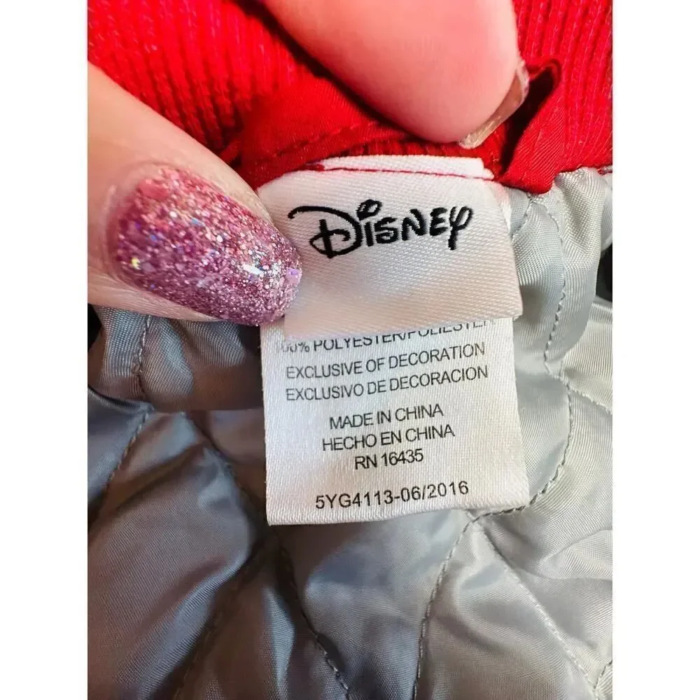 Disney Baby 18 Months Unisex Mickey Pluto Red Bomber Jacket With Patches NWOT